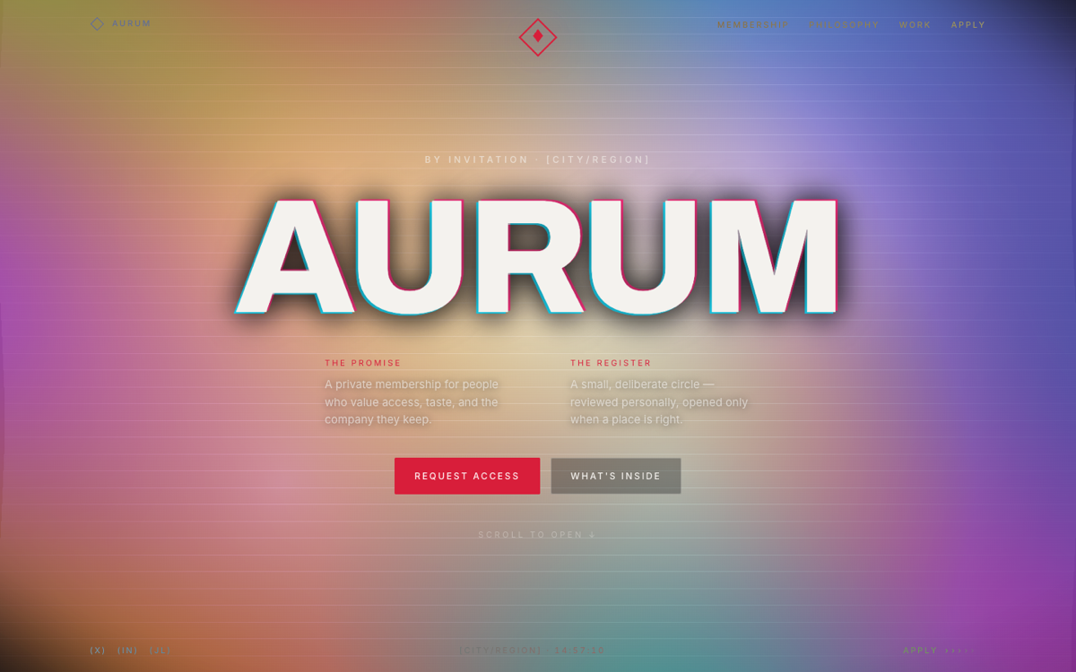 Liquid Chrome website style screenshot