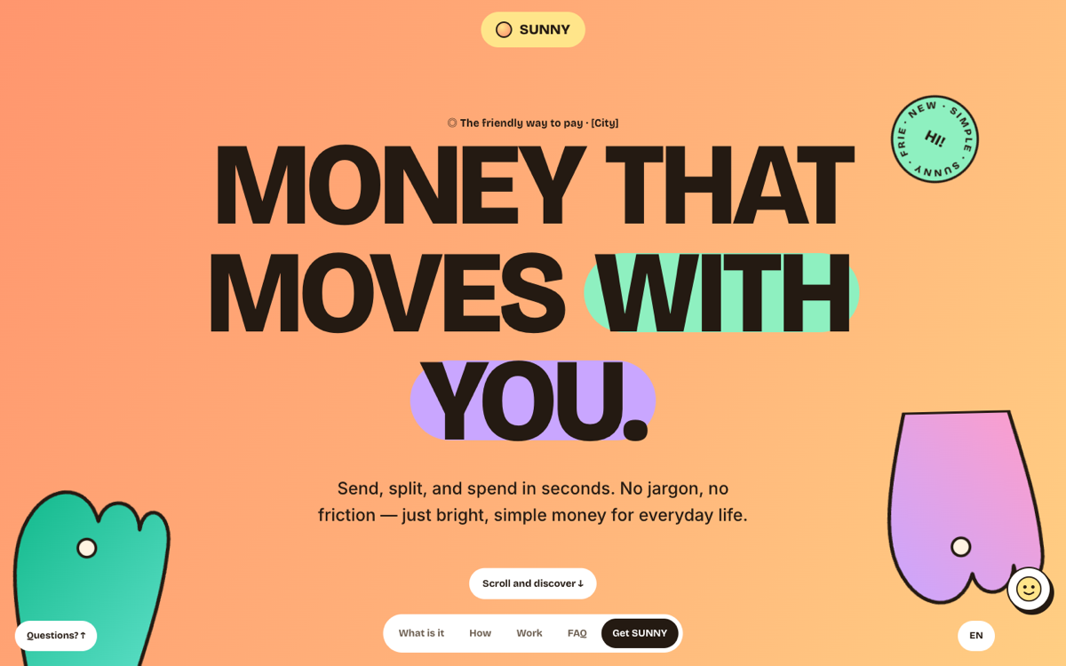 Playful Gradient website style screenshot